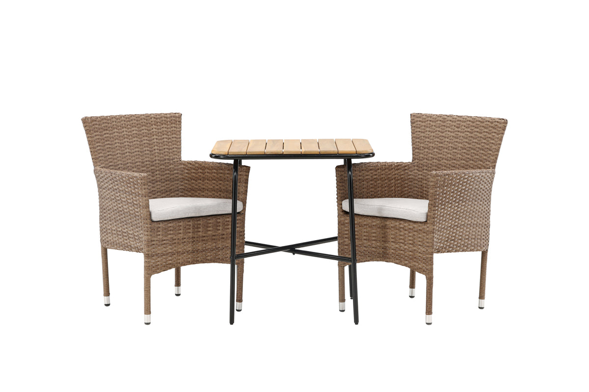 Dining Chair 2-pack Nature + Cafe Table 74 x 70 x 88 Nature