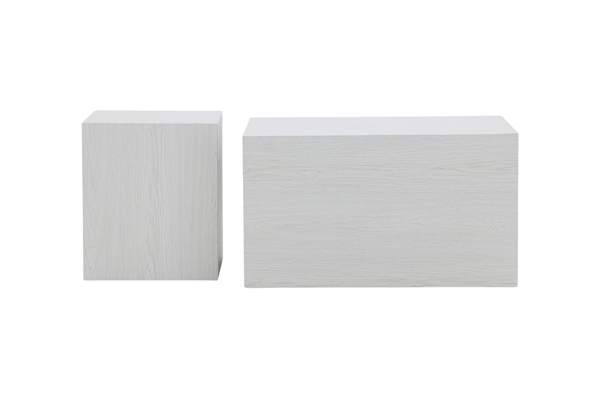 Sofa Table 40 x 40 Whitewash + Sofa Table 60 x 80 Whitewash