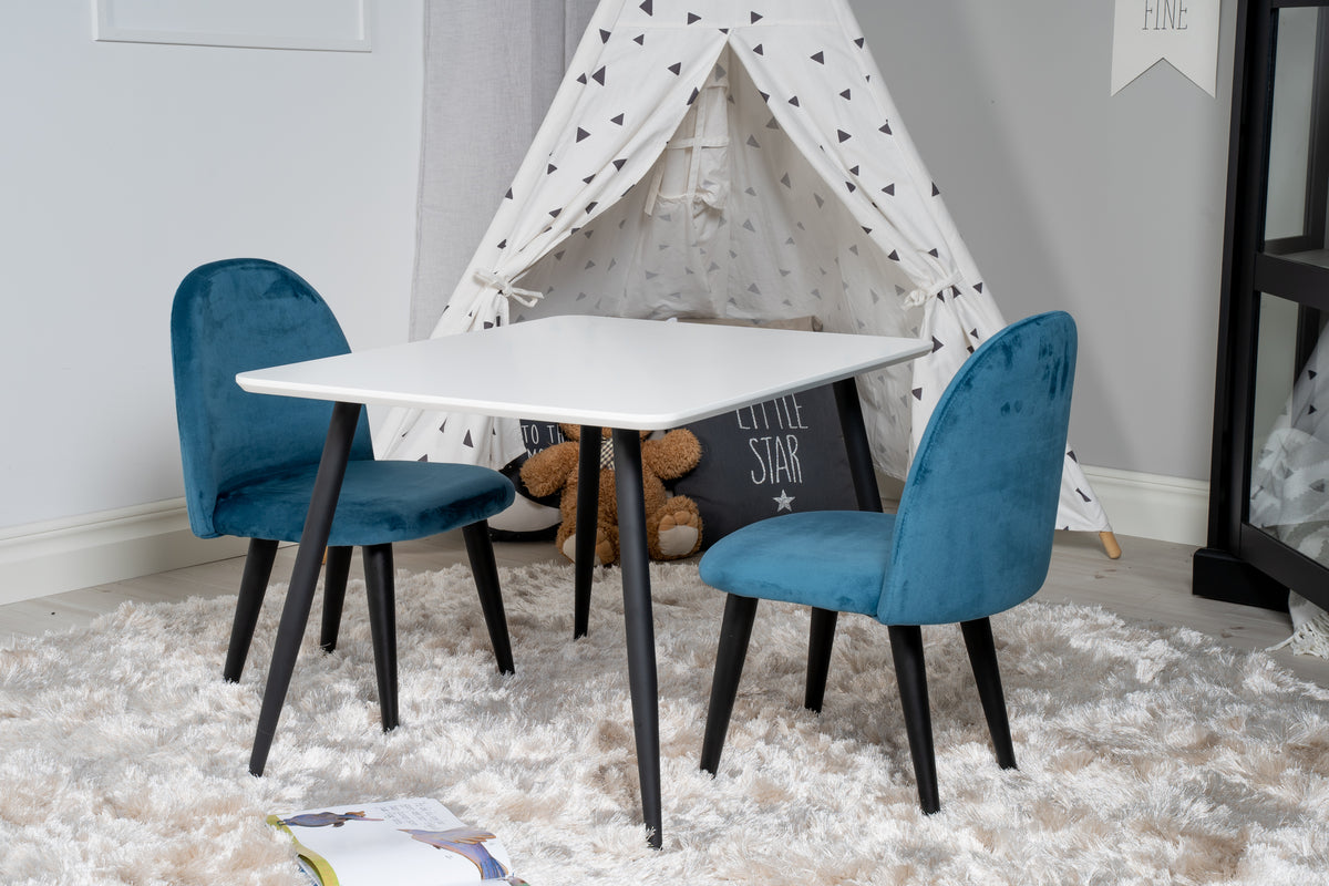 Kids Chair Blue + Kids Table 60 x 80