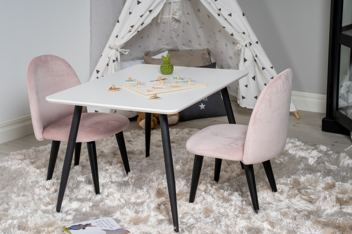Kids Chair Pink + Kids Table 60 x 80