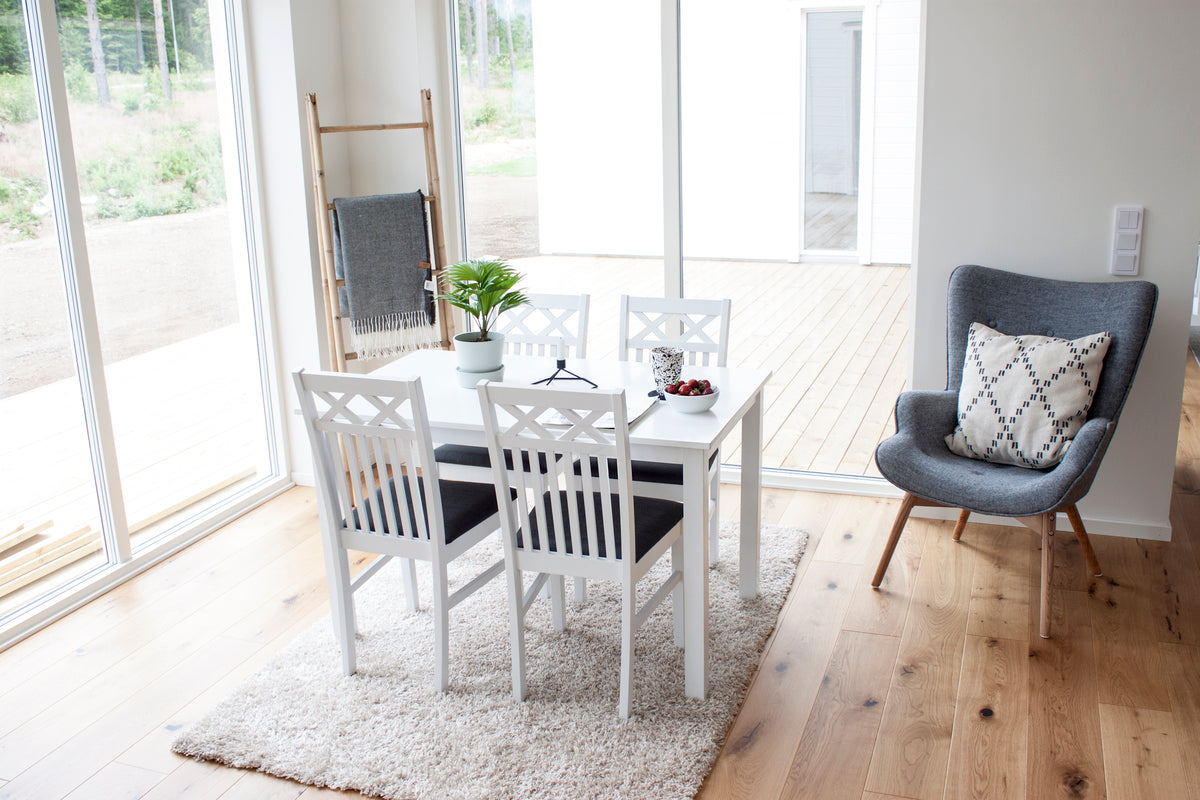 Dining Set Black White