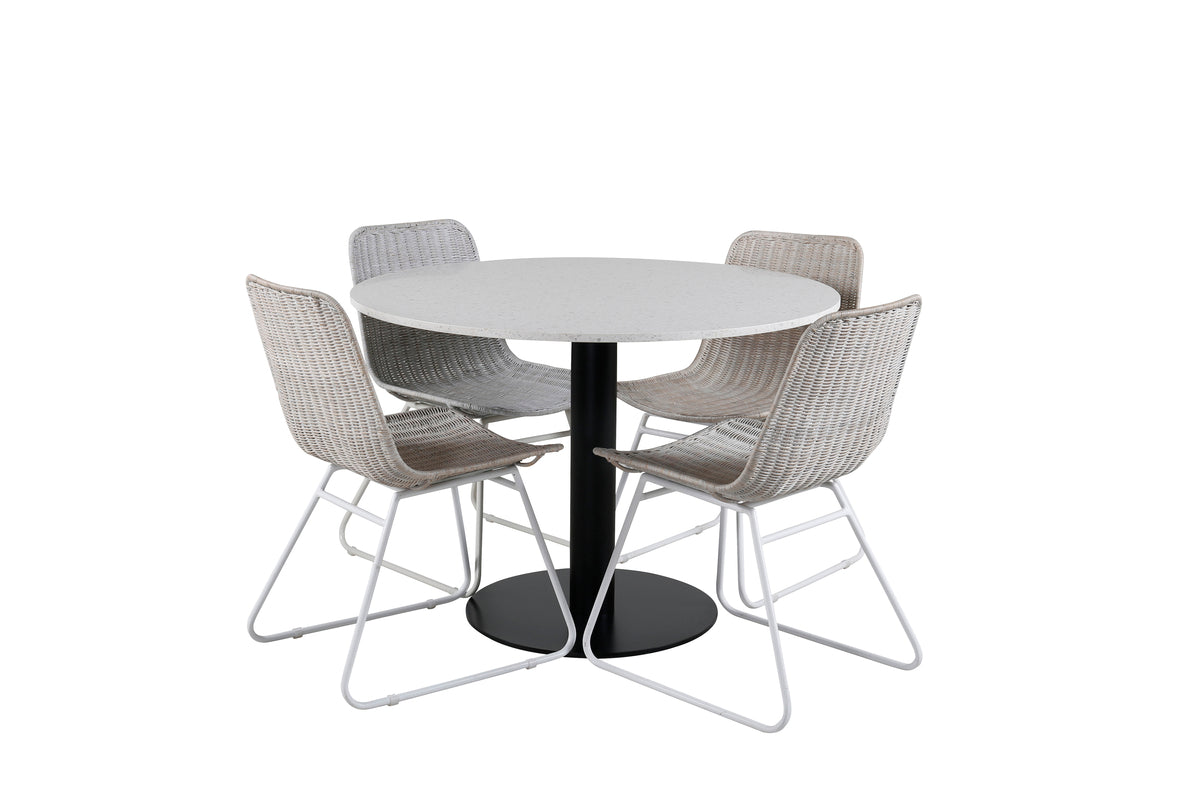 Ronde Eetkamerset – Ronde Eettafel + 4 Stoelen